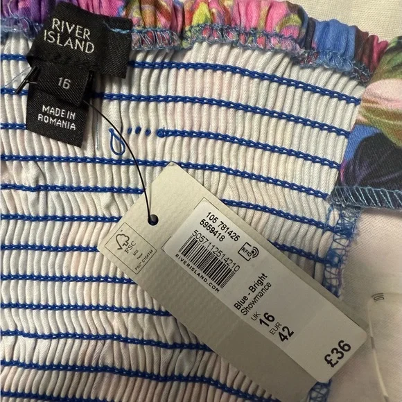 River Island Multicolor Floral Off-Shoulder Blouse - Picture 4 of 4